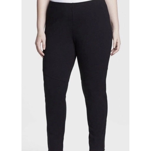 Eileen Fisher Pants - Eileen Fisher Ponte Knit Pull On Pants Women's Sz Large Black Stretch Made USA